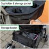 Picture of Summer by Ingenuity 3D Mini Convenience Stroller - Lightweight Stroller with Compact Fold, Multi-Position Recline, Canopy with Pop Out Sun Visor and More - Umbrella Stroller for Travel, Pink
