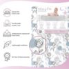 Picture of Dream On Me Floral Dreams Firm Fiber Baby Crib Mattress in Teal, Greenguard Gold and JPMA Certified, Fits All Standard Cribs and Toddler Beds, Waterproof Sleep Surface & Machine Washable Cover