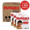 Picture of Huggies Size 2 Diapers, Snug & Dry Baby Diapers, Size 2 (12-18 lbs), 222 Count (3 Packs of 74), Packaging May Vary
