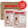 Picture of Huggies Size 5 Diapers, Skin Essentials Baby Diapers, Size 5 (27+ lbs), 120 Count (2 Packs of 60)