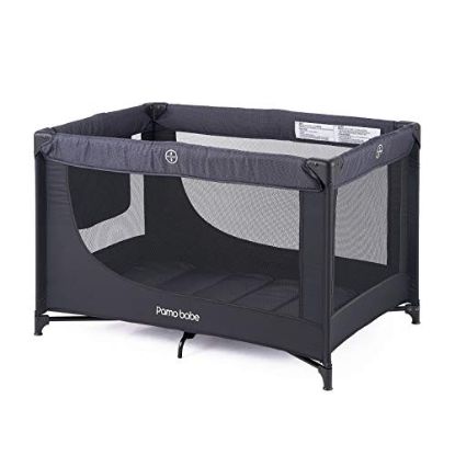 Picture of Pamo Babe Comfortable Playard,Sturdy Play Yard with Mattress(Black)
