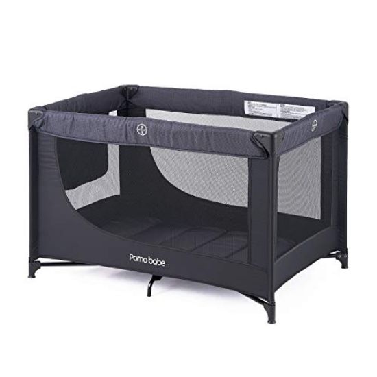 Picture of Pamo Babe Comfortable Playard,Sturdy Play Yard with Mattress(Black)