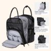 Picture of BabbleRoo Leather Diaper Bag Backpack - Baby Essentials Travel Baby Bag, Multi function, with Changing Pad, Stroller Straps & Pacifier Case - Unisex, Black