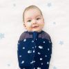 Picture of Happiest Baby Sleepea 5-Second Swaddle - 100% Organic Cotton Baby Swaddle Blanket - Doctor Designed Promotes Healthy Hip Development - 3-Pack Newborn Bundle (Midnight Planets, 2 x Small, 1 x Medium)