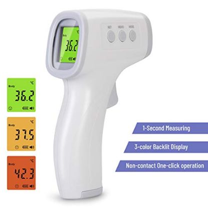 Picture of Forehead Thermometer, Non-Contact Infrared, 1 Second Measurement, Suitable for Babies, Kids and Adults