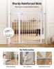 Picture of COMOMY 36" Extra Tall Baby Gate for Stairs Doorways, Fits Openings 29.5" to 40.6" Wide, Auto Close Sturdy Safety Dog Gate for House, Pressure Mounted Easy Walk Through Pet Gate with Door, White