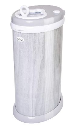 Picture of Ubbi Steel Diaper Pail, Odor Locking, No Special Bag Required, Award-Winning, Registry Must-Have, Woodgrain