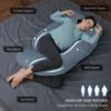 Picture of MOON PARK Pregnancy Pillows for Sleeping - U Shaped Full Body Maternity Pillow with Removable Cover - Support for Back, Legs, Belly, HIPS - 57 Inch - Grey - Cooling Cover