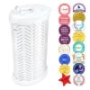 Picture of Ubbi Stainless Steel Diaper Pail, Odor Locking, No Special Bag Required, Award-Winning, Registry Must-Have, Herringbone