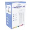Picture of Ubbi Stainless Steel Diaper Pail, Odor Locking, No Special Bag Required, Award-Winning, Registry Must-Have, Herringbone