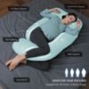 Picture of MOON PARK Pregnancy Pillows for Sleeping - U Shaped Full Body Maternity Pillow with Removable Cover - Support for Back, Legs, Belly, HIPS - 57 Inch - Ice Blue - Cooling Cover