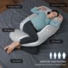 Picture of MOON PARK Pregnancy Pillows for Sleeping - U Shaped Full Body Maternity Pillow with Removable Cover - Support for Back, Legs, Belly, HIPS - 57 Inch - Light Grey - Cooling Cover