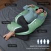 Picture of MOON PARK Pregnancy Pillows for Sleeping - U Shaped Full Body Maternity Pillow with Removable Cover - Support for Back, Legs, Belly, HIPS - 57 Inch - Green - Cooling Cover