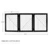 Picture of Pet Gate - 3-Panel Indoor Folding Dog Gate for Stairs or Doorways - 54x24-Inch Freestanding Pet Fence for Cats and Dogs by PETMAKER (Black)