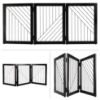 Picture of Pet Gate - 3-Panel Indoor Folding Dog Gate for Stairs or Doorways - 54x24-Inch Freestanding Pet Fence for Cats and Dogs by PETMAKER (Black)