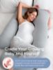 Picture of Momcozy Pregnancy Pillows with Cooling Cover, U-Shaped Full Body Maternity Pillow for Side Sleepers 57 Inch - Support for Back, Hip, Belly, Legs for Pregnant Women