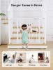 Picture of COMOMY 30" Tall Baby Gate for Stairs Doorways, Fits Openings 29.5" to 43.3" Wide, Auto Close Extra Wide Dog Gate for House, Pressure Mounted Easy Walk Through Pet Gate with Door, White