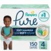 Picture of Pampers Baby Diapers - Pure Protection - Size 4, 150 Count, for up to 100% Leakproof, Premium Plant-based Skin Protection
