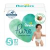 Picture of Pampers Baby Diapers - Pure Protection - Size 5, 132 Count, for up to 100% Leakproof, Premium Plant-based Skin Protection