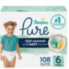 Picture of Pampers Baby Diapers - Pure Protection - Size 6, 108 Count, for up to 100% Leakproof, Premium Plant-based Skin Protection