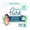Picture of Pampers Pure Baby Diapers, Size 1 (8-14 lbs), 198
