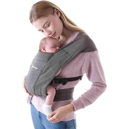 Picture of Ergobaby Embrace Cozy Newborn Baby Wrap Carrier (7-25 Pounds), Ponte Knit, Heather Grey