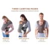 Picture of Ergobaby Embrace Cozy Newborn Baby Wrap Carrier (7-25 Pounds), Ponte Knit, Heather Grey