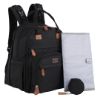 Picture of BabbleRoo Extra Large Diaper Bag Backpack, Expandable Baby Bag with Up to 50% More Capacity - Travel Essentials Baby Bag Tote with Changing Pad, Stroller Straps & Pacifier Case - Unisex, Black