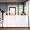 Picture of Cumbor Retractable Baby Gates, 33" Tall, Extends to 76", Extra Wide Mesh Dog & Child Gates for The House, Long Pet Safety Fence for Stairs, Doorways, Hallways, Porch, Indoor/Outdoor (White)