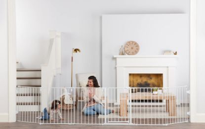 Picture of Regalo 144-Inch Super Wide Adjustable Baby Gate and Play Yard, 2-In-1, Bonus Kit, Includes 4 Pack of Wall Mounts