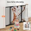 Picture of COMOMY 36" Extra Tall Baby Gate for Stairs and Doorways - Fits 29.5" to 48.8" Wide Openings, Auto Close Extra Wide Dog Gate for House, Pressure Mounted Easy Walk Through Pet With Door, Black