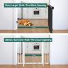 Picture of Babelio 26-43" No Bottom Bar Baby Gate for Babies, Elders and Pets, 2-in-1 Hardware Mount Dog Gate for The House, Stairs and Doorways, with Large Walk Thru Door, Black