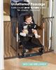 Picture of Mom's Choice-GROWNSY Baby Gate for Stairs, 29.5"-48.4" Pressure Mounted Baby Gate for Top of Stair&Doorway with V-Shaped Rods, Anti-Trip Pedal,Wide Stairs Dog Gate Easy Install w/Red Reminder,Brown