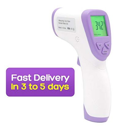 Picture of Forehead Thermometer Non-Contact Infrared Thermometer for Baby Kids and Adults - Accurate Instant Readings Ear Forehead Thermometer with LCD Display [Fastest Delivery]