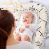 Picture of Mamibaby Baby Lounger,100% Soft Breathable, Portable Canvas Newborn Lounger Infant Floor Seat Cushion for Travel, Tummy Time, Newborn Must Have Essentials Baby Shower Registry Search(Flower)