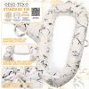 Picture of Mamibaby Baby Lounger,100% Soft Breathable, Portable Canvas Newborn Lounger Infant Floor Seat Cushion for Travel, Tummy Time, Newborn Must Have Essentials Baby Shower Registry Search(Flower)