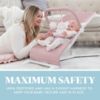 Picture of Baby Delight Alpine Deluxe Portable Baby Bouncer | Infant | 0-6 Months | 100% GOTS Certified Organic Cotton Fabric | Organic Rose