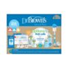 Picture of Dr. Brown’s Natural Flow Anti-Colic Options+ Wide-Neck Glass Baby Bottle Starter Set with 100% Silicone Glass Bottle Sleeves, Baby Bottle Brush, Prevent Pacifier and Pacifier and Bottle Wipes