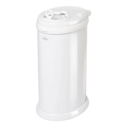 Picture of Ubbi Steel Diaper Pail, Odor Locking, No Special Bag Required, Award-Winning, Registry Must-Have, White
