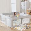 Picture of Hiaksedt 50 x 50 inch Baby Playpen with Mat Small Playpen for Babies and Toddlers Baby Fence Playards