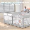 Picture of Hiaksedt 50 x 50 inch Baby Playpen with Mat Small Playpen for Babies and Toddlers Baby Fence Playards