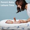 Picture of Mamibaby Baby Lounger, 100% Soft & Breathable Infant Floor Seat, Portable Adjustable Newborn Lounger for Tummy Time & Travel, Newborn Must Have Essentials Baby Registry Search (Elk)