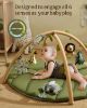 Picture of Blissful Diary Baby Play Gym & Activity Mat, Oversize Leaf Shaped Baby Play Mat w 6 Detachable Toys, Tummy Time Mat Promote Motor Skills & Sensory Development Mat, Newborn Infant Baby Essentials Gift