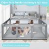 Picture of Fshibila 74" ×50" Large Baby Playpen, Baby Playard for Babies and Toddlers, Baby Fence Play Pens for Indoor & Outdoor, Sturdy Safety Play Yard with Soft Breathable Mesh, Anti-Fall, Grey