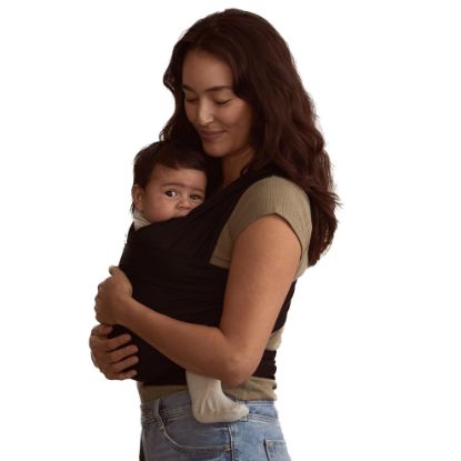 Picture of Solly Baby Wrap Carrier, for Newborn to Toddler 8-25 Lbs., Buttery-Soft & Lightweight Fabric, Reduce Crying & Increase Connection, Postpartum Essential, New Mom Gifts, Black