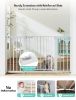 Picture of COMOMY 30" Tall Baby Gate for Stairs Doorways, Fits Openings 29.5" to 51.6" Wide, Auto Close Extra Wide Dog Gate for House, Pressure Mounted Easy Walk Through Pet Gate with Door, White