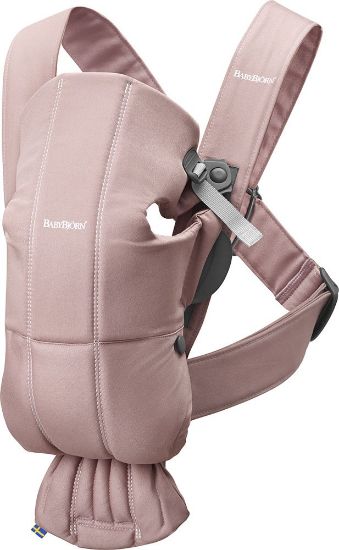 Picture of BabyBjörn Baby Carrier Mini, Cotton, Dusty Pink
