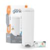 Picture of Diaper Genie Platinum Pail (Lilly White) is Made of Durable Stainless Steel and Includes 1 Easy Roll Refill with 18 Bags That can Last up to 5 Months.