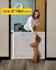 Picture of dearlomum 2 Pack Retractable Baby Gate,Mesh Baby Gate or Mesh Dog Gate,33" Tall,Extends up to 55" Wide,Child Safety Gate for Doorways, Stairs, Hallways, Indoor/Outdoor（White,33"x55"