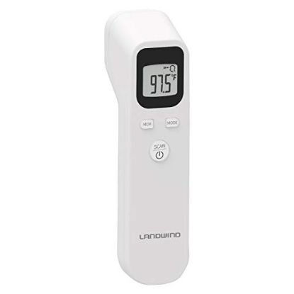 Picture of Infrared Forehead Thermometer for Adults - No Touch Digital Infrared Thermometer for Fever - Medical Thermometer for Babies, Children, Adults, Indoor and Outdoor Use